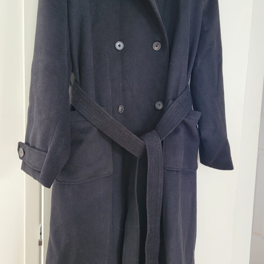 Noize Black Trench Coat with Belted Waist Women 3X Winter